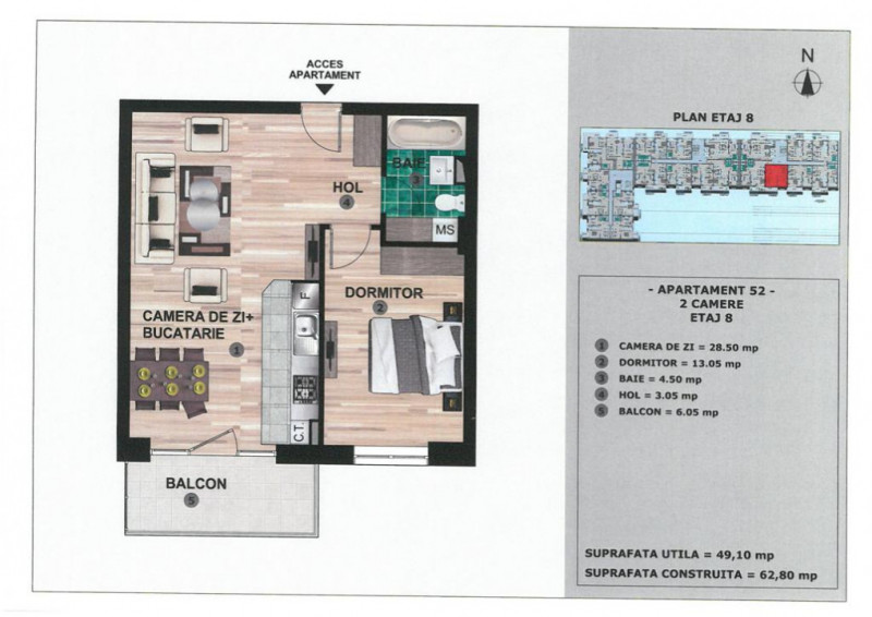 apartament situat in zona MAMAIA NORD