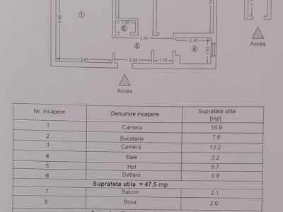 Apartament cu 2 camere decomandate in zona TOMIS III. 