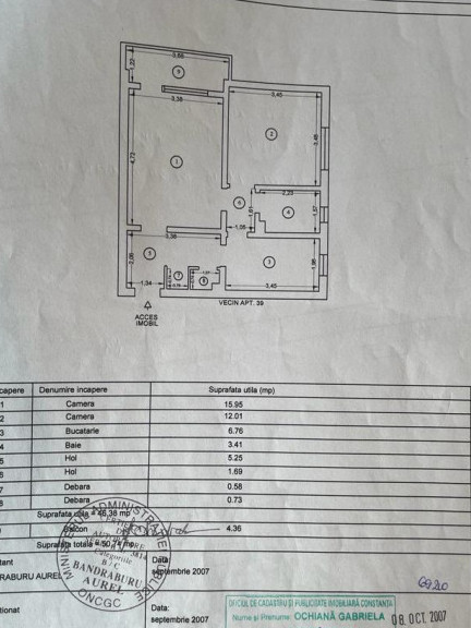 apartament cu 2 camere decomandate in zona I.C. BRATIANU - SABROSSO