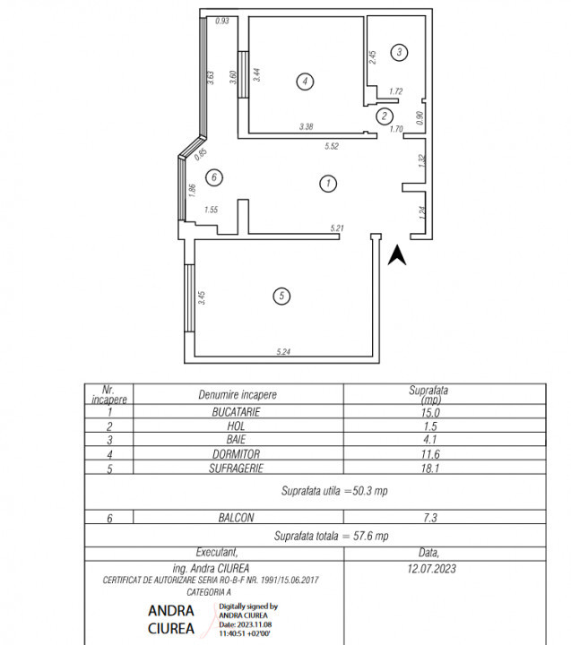  apartament cu 2 camere decomandate situat in zona INEL II