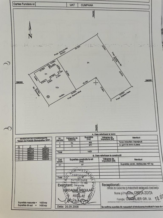  teren intravilan in Cumpana, in suprafata de 1423 mp 