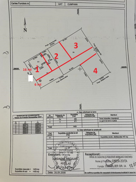  teren intravilan in Cumpana, in suprafata de 1423 mp 
