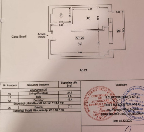 apartament cu 2 camere situat în Mamaia Nord.