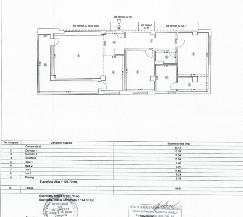 apartament cu 3 camere confort lux, in MAMAIA NORD - SUMMERLAND, frontal lac
