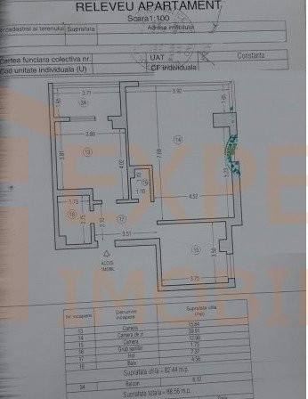 Apartament cu 3 camere zona Tomis Nord -EUROMATERNA