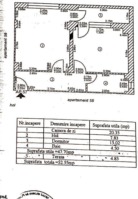  apartament cu 2 camere confort 1, in zona BABA NOVAC - COMPOZITORI - BN-uri, 