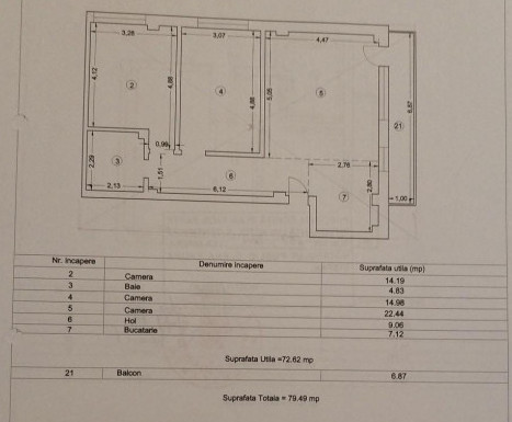 Apartament 3 camere situat in zona TOMIS PLUS