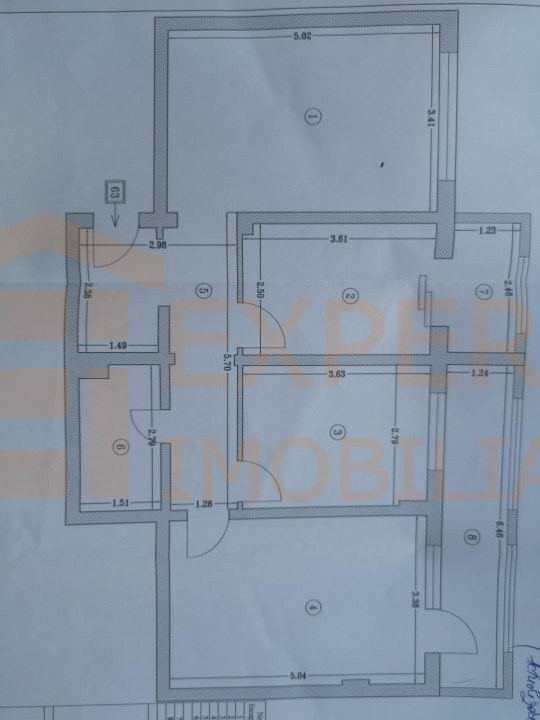 Apartament spațios cu 3 camere, decomandat, situat în zona DACIA