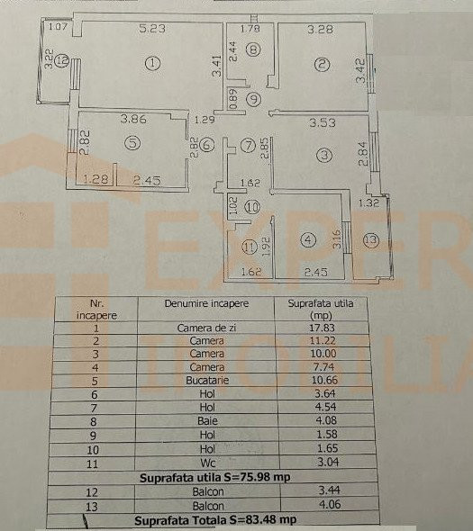 Apartament 4 camere situat in zona CET