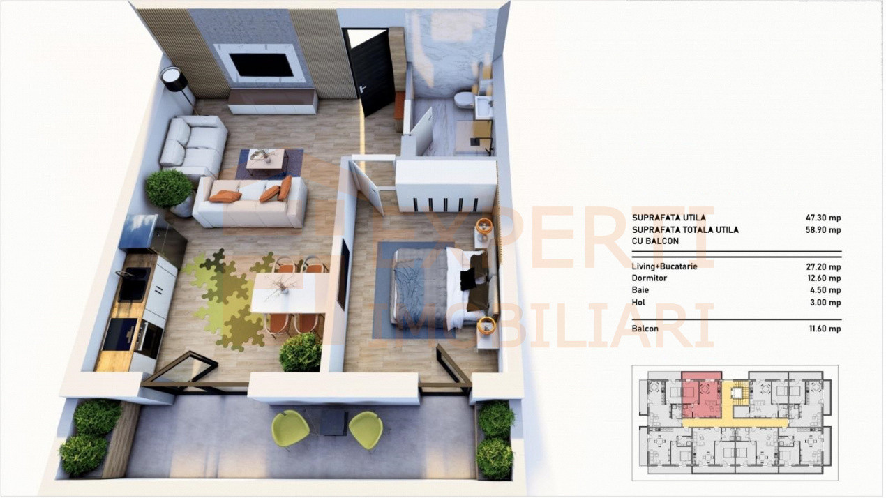 Apartament 2 camere Tomis Plus