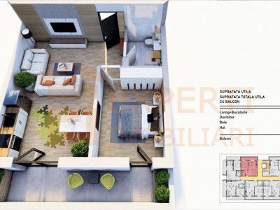 Apartament 2 camere Tomis Plus