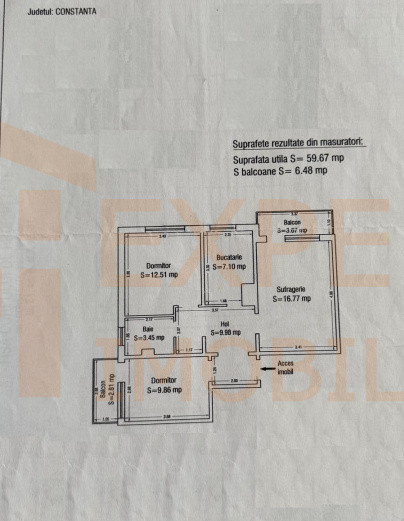 Apartament 3 camere situat in zona Tomis Nord - Rovere
