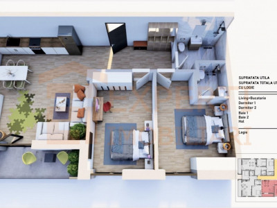 Apartament 3 camere zona Tomis Plus